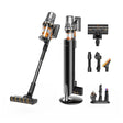 Deerma Cordless Vacuum Cleaner (T50W Station), 27000Pa, 600W, 2500mAh, HEPA, Cyclone Technology, LED Display, Negru