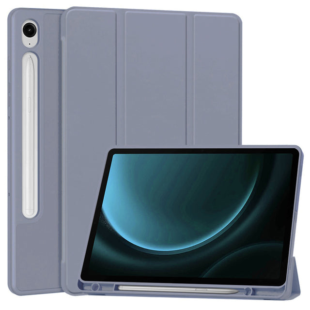 Husa de protectie tableta Techsuit Flex Trifold (with Pencil Holder) compatibil cu Samsung Galaxy Tab S9 / S9 FE / S10 FE, Mov