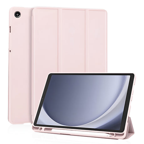Husa de protectie tableta Techsuit Flex Trifold (with Pencil Holder) compatibil cu Samsung Galaxy Tab A11 / A9, Roz