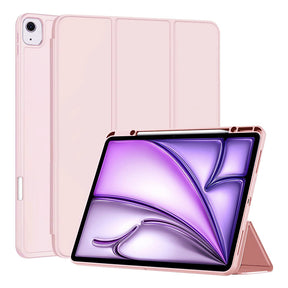 Husa de protectie tableta Techsuit Flex Trifold (with Pencil Holder) compatibil cu iPad Air 13 (2024) / Air 13 (2025) / Air 13 (2026), Roz