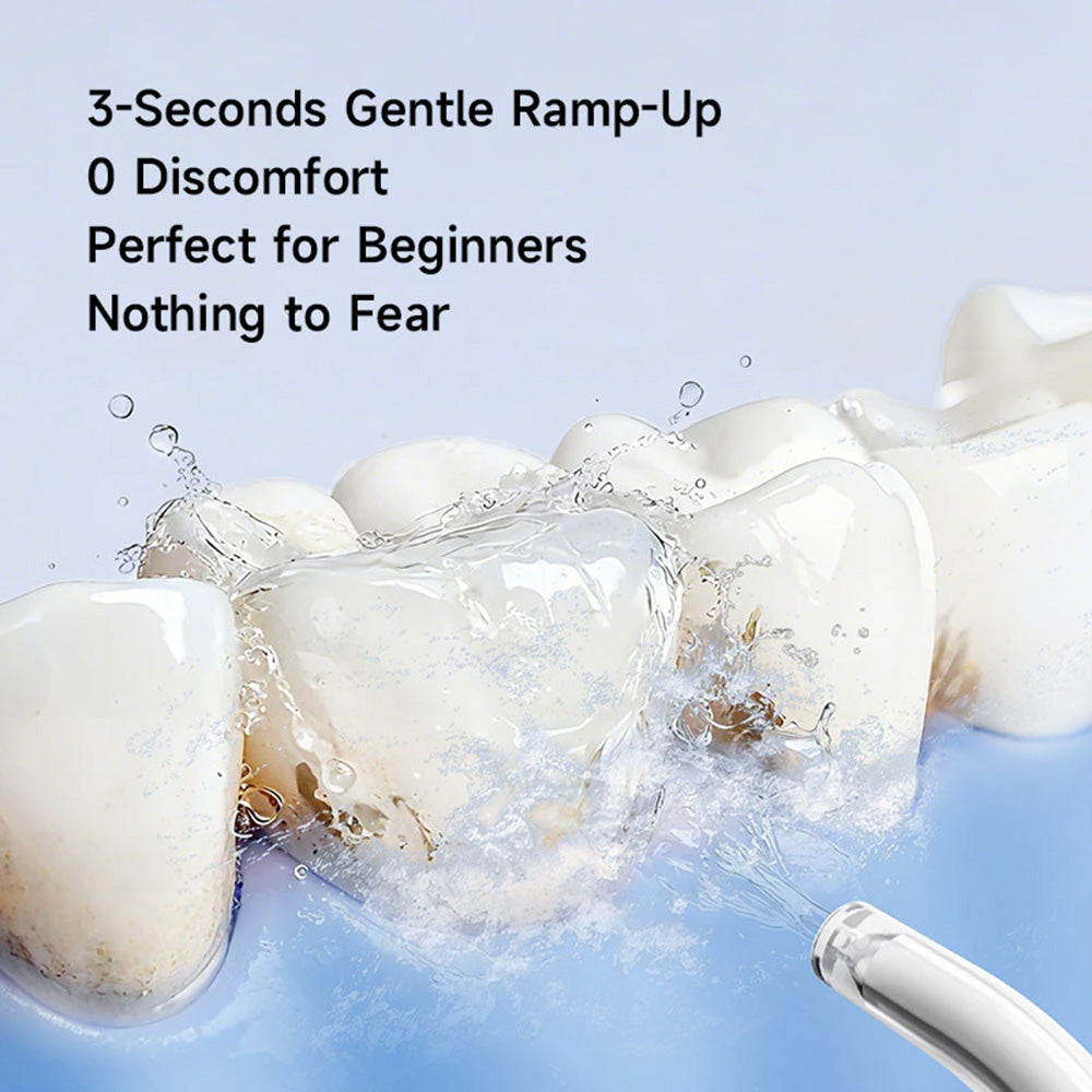 Deerma Water Flosser (CY01), Portable, 4x Intensity Levels, Detachable Tank, High-Energy Pulses, 8W, USB-C, IPX7, Alb