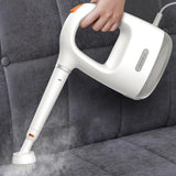 Gadget Deerma Handheld Steam Cleaner (ZQ01), Eliminates Bacteria 99,99%, 1300W, 100°, 36g/min Steam Flow, Brush Attachments, Alb
