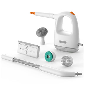 Gadget Deerma Handheld Steam Cleaner (ZQ01), Eliminates Bacteria 99,99%, 1300W, 100°, 36g/min Steam Flow, Brush Attachments, Alb
