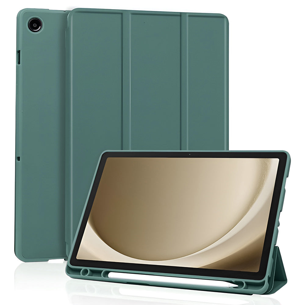 Husa de protectie tableta Techsuit Flex Trifold (with Pencil Holder) compatibil cu Samsung Galaxy Tab A11 Plus / A9 Plus, Verde