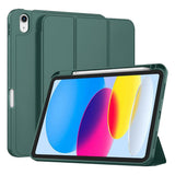 Husa de protectie tableta Techsuit Flex Trifold (with Pencil Holder) compatibil cu iPad 10 (2022) 10.9 / 11 (2025), Verde