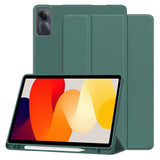 Husa de protectie tableta Techsuit Flex Trifold (with Pencil Holder) compatibil cu Xiaomi Redmi Pad SE 11", Verde