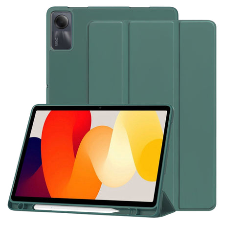 Husa de protectie tableta Techsuit Flex Trifold (with Pencil Holder) compatibil cu Xiaomi Redmi Pad SE 11", Verde