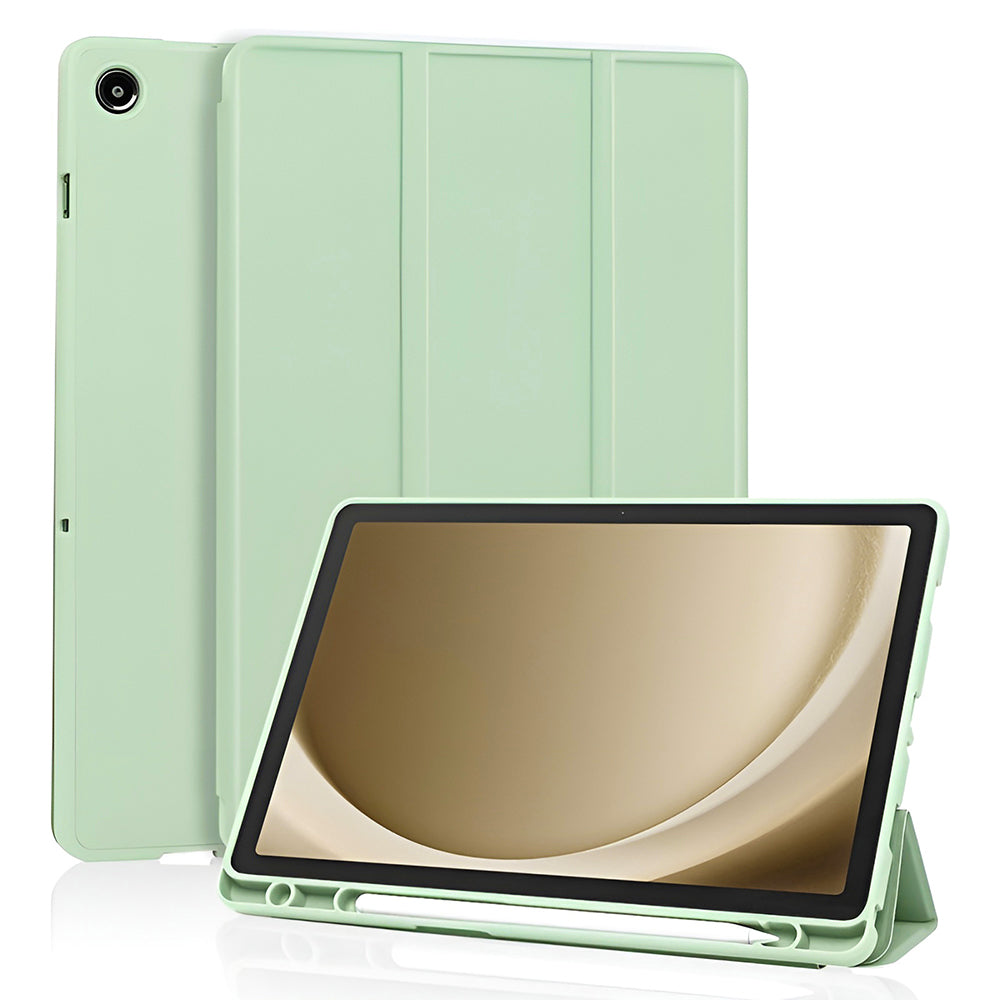 Husa de protectie tableta Techsuit Flex Trifold (with Pencil Holder) compatibil cu Samsung Galaxy Tab A11 Plus / A9 Plus, Matcha Green