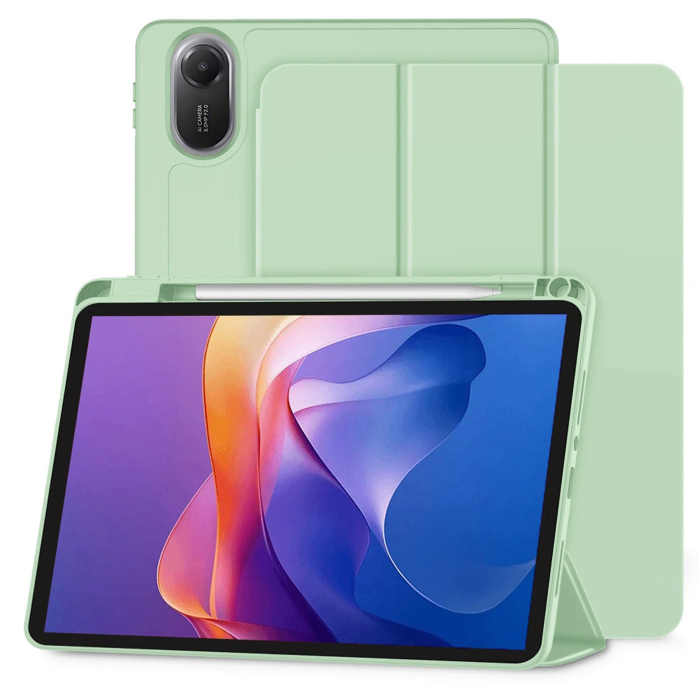 Husa de protectie tableta Techsuit Flex Trifold (with Pencil Holder) compatibil cu Xiaomi Redmi Pad 2, Matcha Green