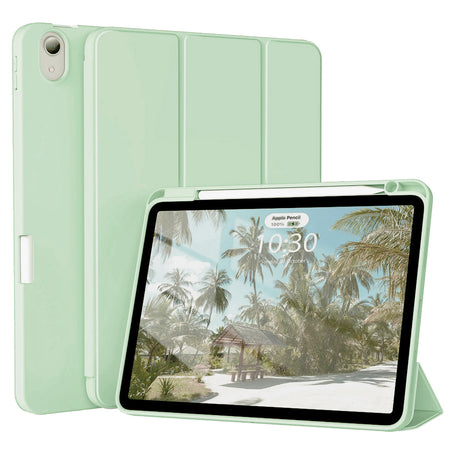 Husa de protectie tableta Techsuit Flex Trifold (with Pencil Holder) compatibil cu iPad Air 4 (2020) / Air 5 (2022), Matcha Green