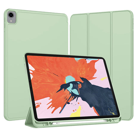 Husa de protectie tableta Techsuit Flex Trifold (with Pencil Holder) compatibil cu iPad Pro 12.9 (2018/2020/2021/2022), Matcha Green