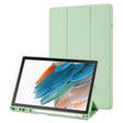 Husa de protectie tableta Techsuit Flex Trifold (with Pencil Holder) compatibil cu Samsung Galaxy Tab A8 10.5 (2021), Matcha Green