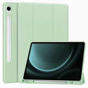 Husa de protectie tableta Techsuit Flex Trifold (with Pencil Holder) compatibil cu Samsung Galaxy Tab S9 / S9 FE / S10 FE, Matcha Green
