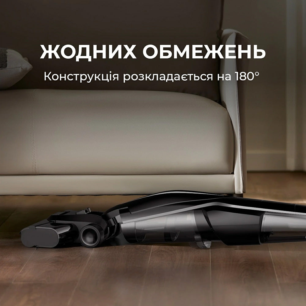 Deerma Cordless Vacuum Cleaner (VX100 Ultra), Dry & Wet Cleaning, 20000Pa, 300W, Auto Brush Wash, 4000mAh, IPX6, Negru