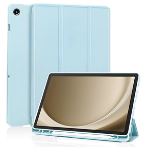 Husa de protectie tableta Techsuit Flex Trifold (with Pencil Holder) compatibil cu Samsung Galaxy Tab A11 Plus / A9 Plus, Albastru Cer