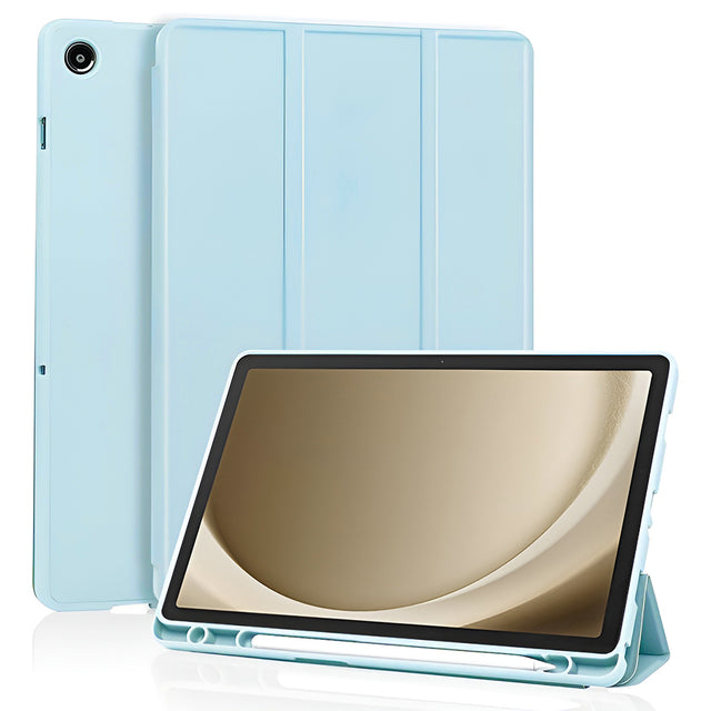 Husa de protectie tableta Techsuit Flex Trifold (with Pencil Holder) compatibil cu Samsung Galaxy Tab A11 Plus / A9 Plus, Albastru Cer