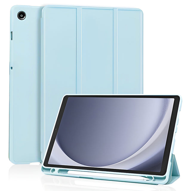 Husa de protectie tableta Techsuit Flex Trifold (with Pencil Holder) compatibil cu Samsung Galaxy Tab A11 / A9, Albastru Cer