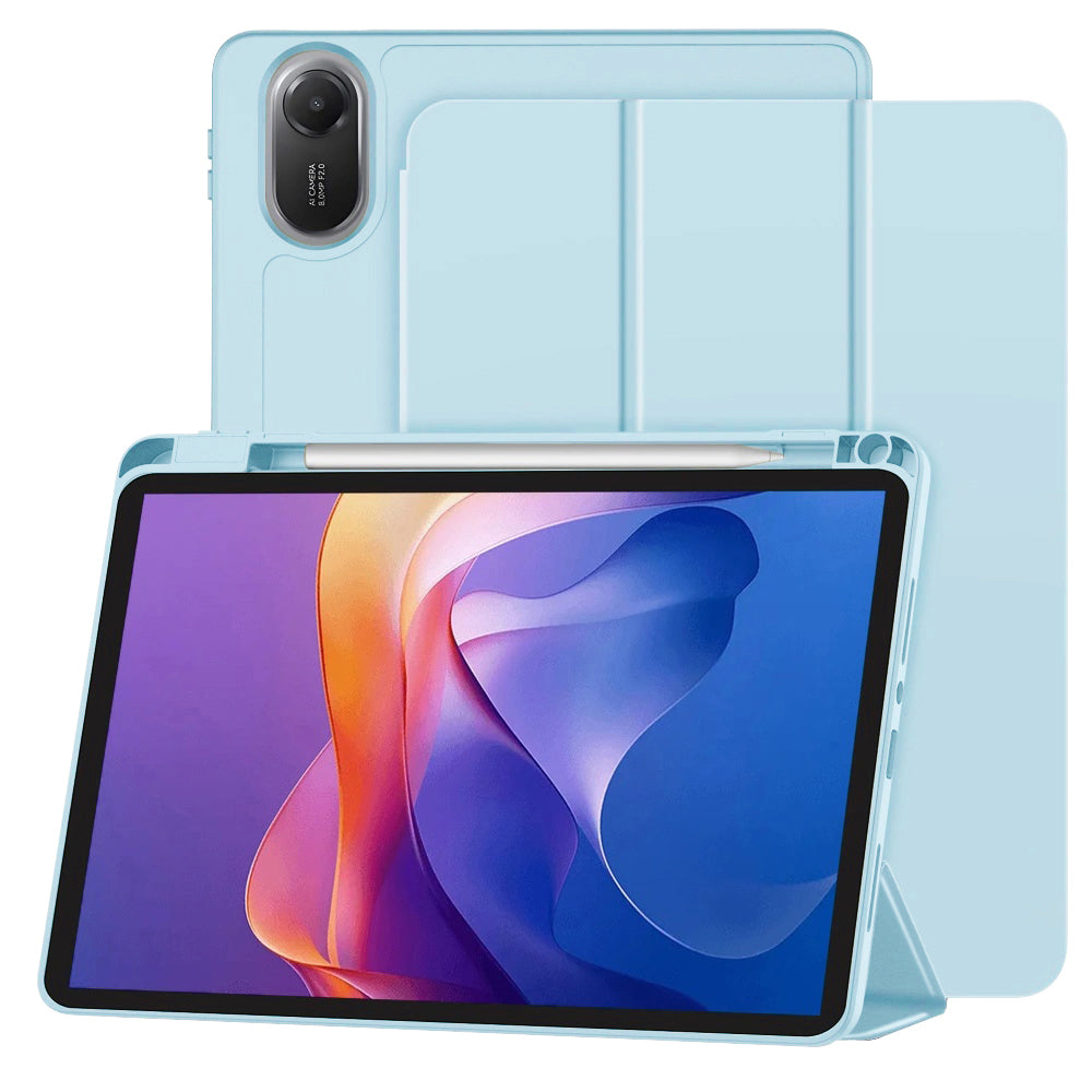 Husa de protectie tableta Techsuit Flex Trifold (with Pencil Holder) compatibil cu Xiaomi Redmi Pad 2, Albastru Cer