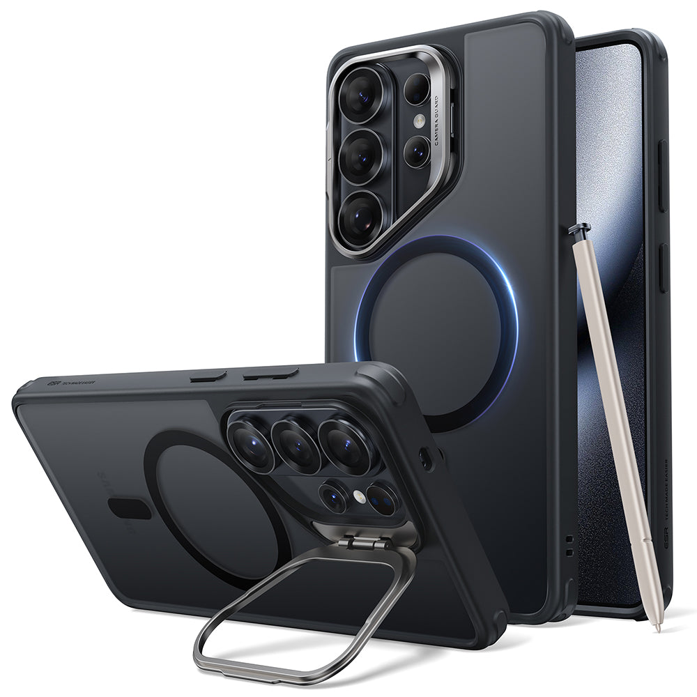 Husa de protectie ESR Classic Hybrid HaloLock Kickstand compatibil cu Samsung Galaxy S26 Ultra, Negru Mat