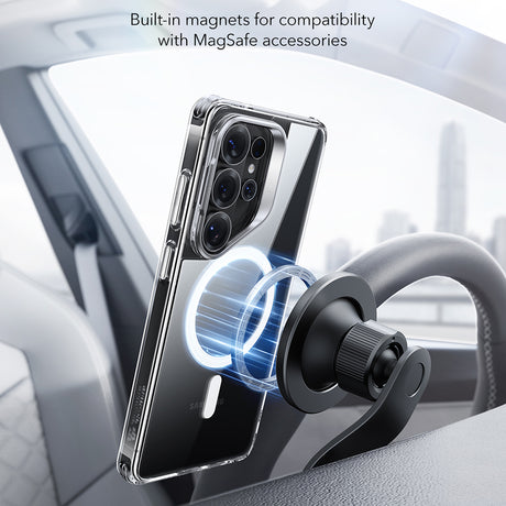 Husa de protectie ESR Classic Hybrid HaloLock Kickstand compatibil cu Samsung Galaxy S26 Ultra, Transparent