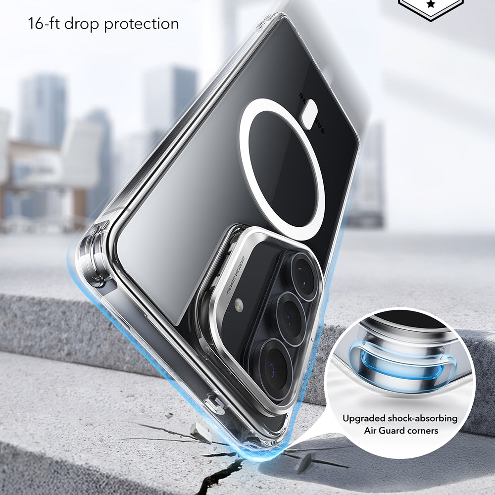 Husa de protectie ESR Classic Hybrid HaloLock Kickstand compatibil cu Samsung Galaxy S26, Transparent