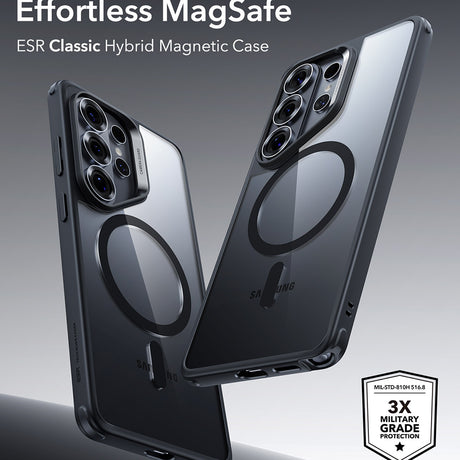 Husa de protectie ESR Classic Hybrid HaloLock compatibil cu Samsung Galaxy S26 Ultra, Transparent Black