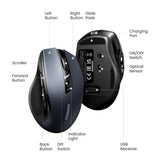 Tastatura/Mouse Ugreen Wireless Mouse MU006S (85082), Bluetooth 5.4, 2.4GHz, Ergonomic, Silent, 6 Buttons, 800 to 4000DPI, 500mAh, Gri