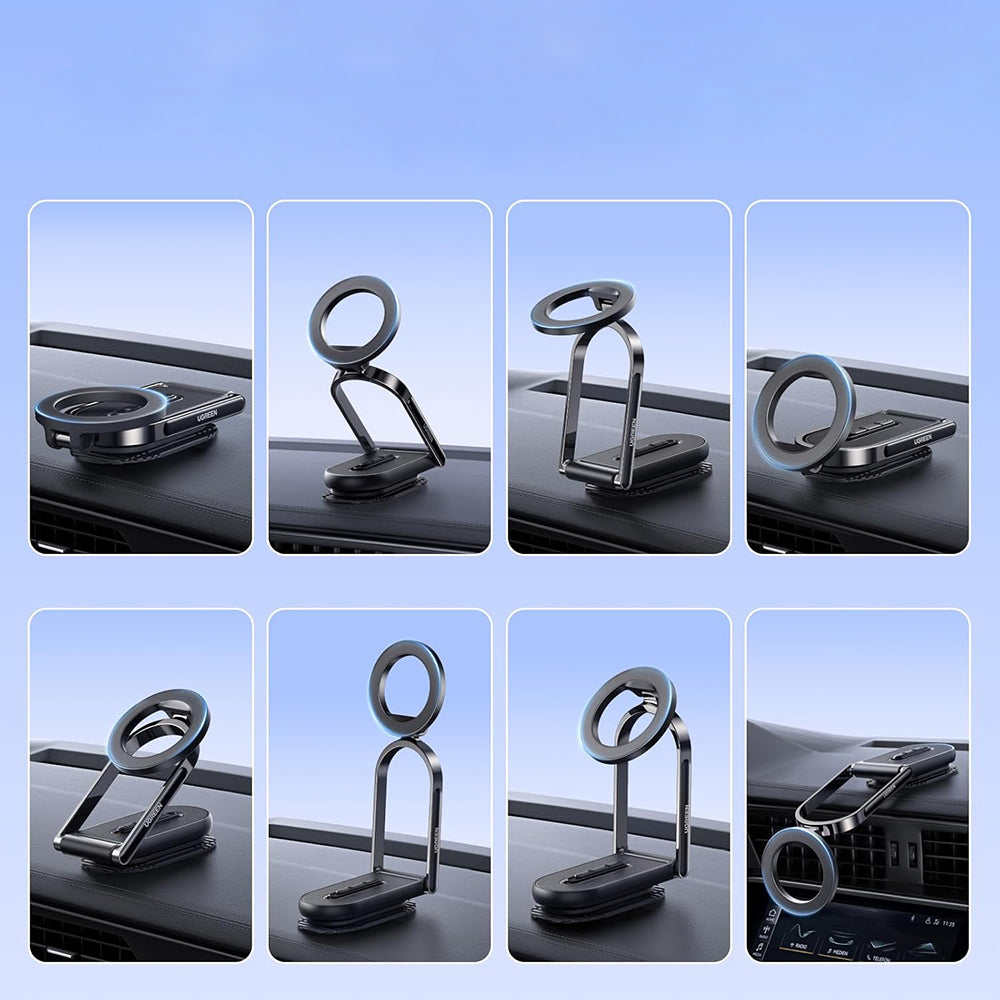Suport Ugreen LP924 (65186), MagSafe, for Dashboard, Foldable, 360°, Secure Hold, Detachable Base, Negru