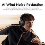 Casti Ugreen Wireless Studio Pro HP206 (55687), Bluetooth 6.0, with Microphone, Hi-Res, ANC, Custom EQ, LDAC, Negru