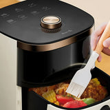 Gadget Deerma Air Fryer (KZ30W), 3L Bowl Capacity, 1200W, 360° Hot Air Circulation, 7 Programs, Timer, Oil-Free Cooking, Auriu