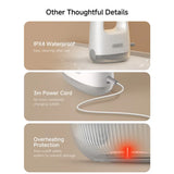 Gadget Deerma Handheld Steam Cleaner (ZQ01), Eliminates Bacteria 99,99%, 1300W, 100°, 36g/min Steam Flow, Brush Attachments, Alb