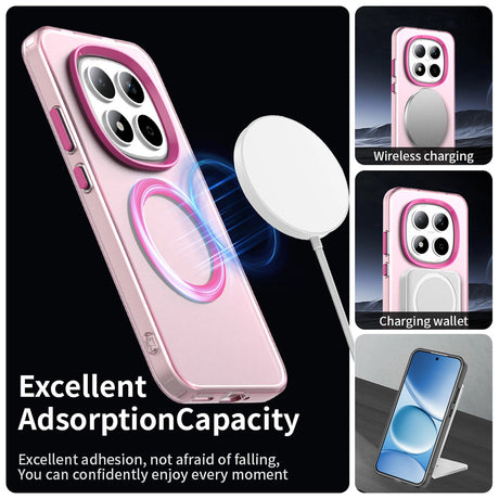 Husa de protectie Techsuit CandyCase MagSafe compatibil cu Xiaomi Redmi Note 15 Pro 5G, Roz