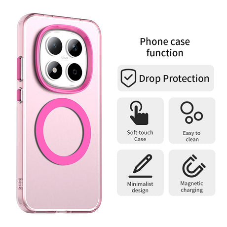 Husa de protectie Techsuit CandyCase MagSafe compatibil cu Xiaomi Redmi Note 15 Pro 5G, Roz
