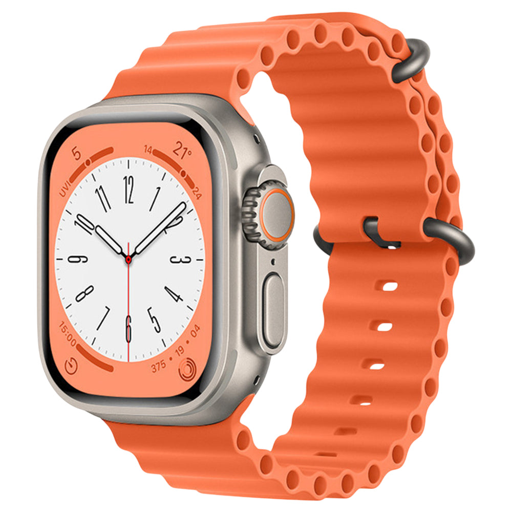 Curea smartwatch Techsuit Watchband (W038) compatibil cu Apple Watch 1/2/3/4/5/6/7/8/9/10/11/SE/SE 2/SE 3 (38/40/41/42mm), Portocaliu