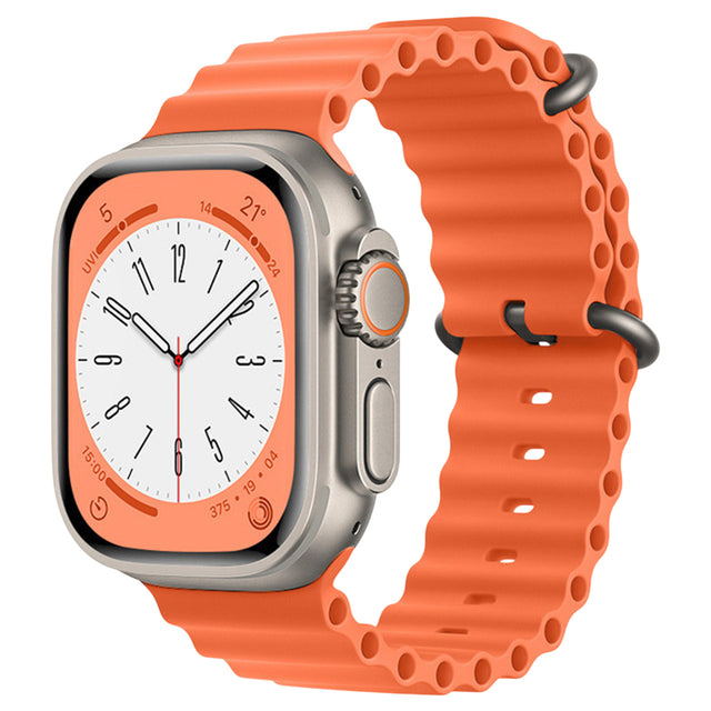 Curea smartwatch Techsuit Watchband (W038) compatibil cu Apple Watch 1/2/3/4/5/6/7/8/9/10/11/SE/SE 2/SE 3 (38/40/41/42mm), Portocaliu