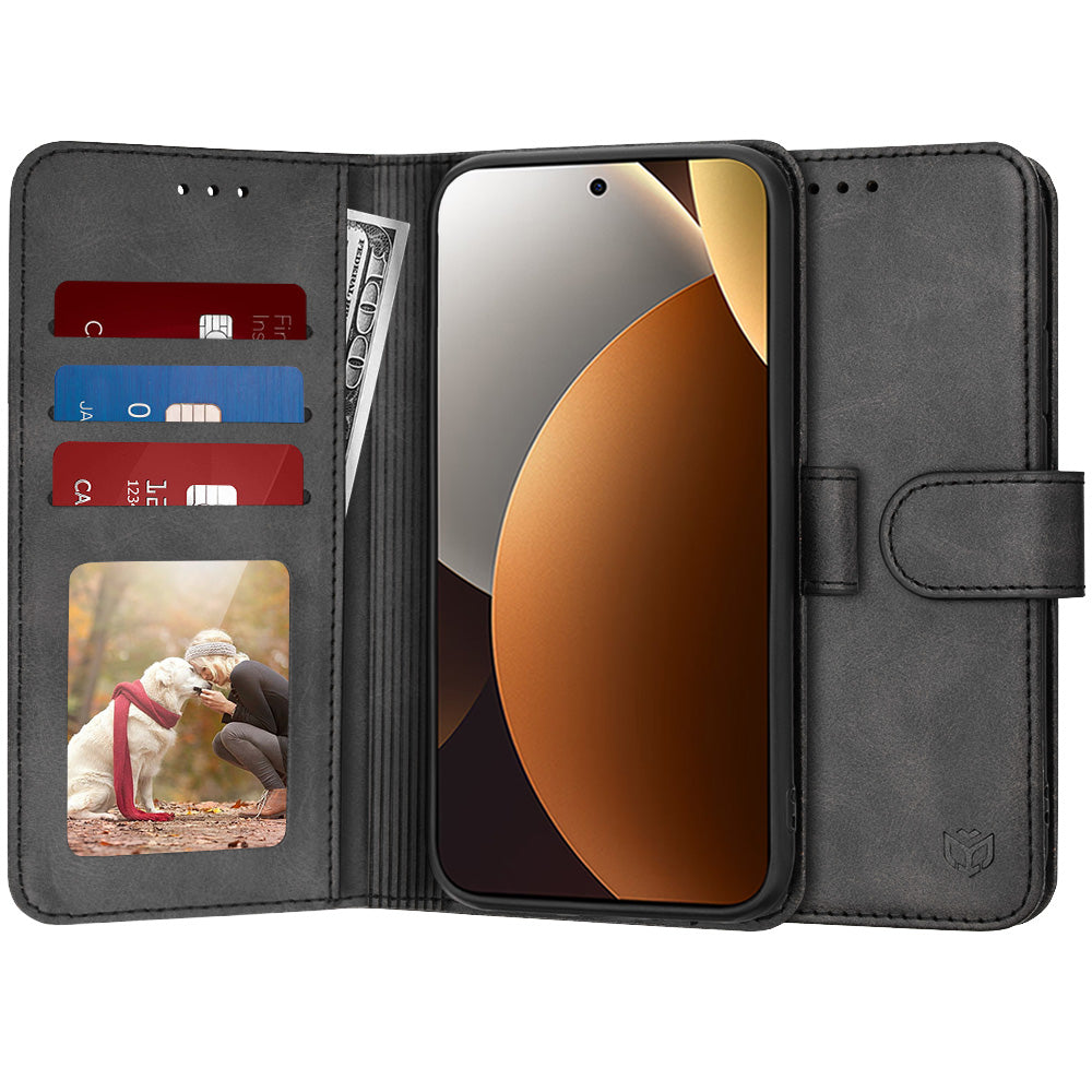 Husa de protectie Techsuit Diary Book compatibil cu Xiaomi Redmi Note 15 Pro 5G, Negru