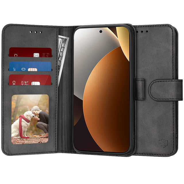 Husa de protectie Techsuit Diary Book compatibil cu Xiaomi Redmi Note 15 Pro 5G, Negru