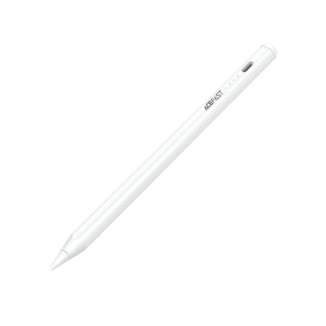 Stylus Acefast Stylus Pen (V1), Universal, Active, Capacitive, with Built-in Magnet, Auto Shutdown, LED, 130mAh, Type-C, Alb