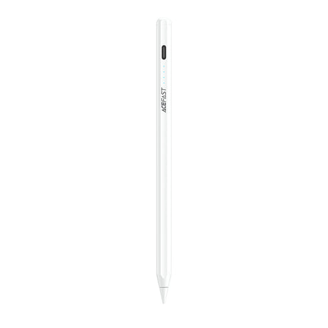Stylus Acefast Stylus Pen (V1), Universal, Active, Capacitive, with Built-in Magnet, Auto Shutdown, LED, 130mAh, Type-C, Alb