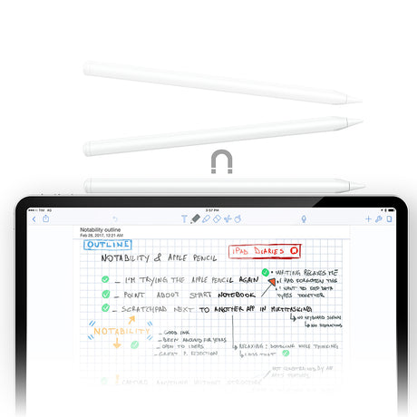Stylus Acefast Stylus Pen (V1), Universal, Active, Capacitive, with Built-in Magnet, Auto Shutdown, LED, 130mAh, Type-C, Alb