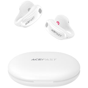 Casti Acefast Aceclip Pro (FA006), OWS Stereo, BT 5.4, Dual-mic Noise Cancelling, 400mAh, IP55, Type-C, Alb
