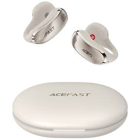 Casti Acefast Aceclip Pro (FA006), OWS Stereo, BT 5.4, Dual-mic Noise Cancelling, 400mAh, IP55, Type-C, Auriu