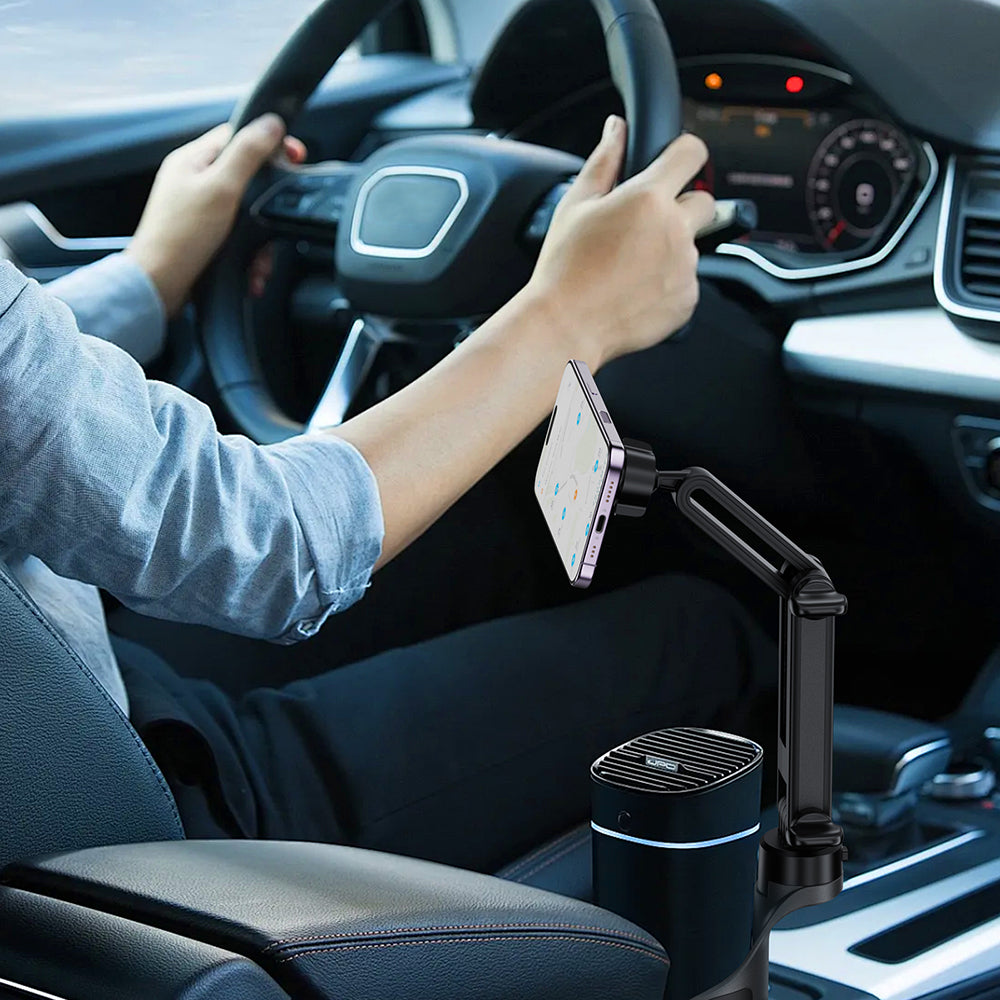 Suport Acefast- Car Holder (D62) Magnetic, with 2 Bases, N52 Magnets, Multi-angle Adjustment, Non‑slip Silicone, Universal, Black