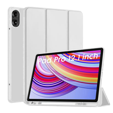 Husa de protectie tableta Techsuit Flex Trifold (with Pencil Holder) compatibil cu Xiaomi Redmi Pad Pro / Redmi Pad Pro 5G / Poco Pad, Gri
