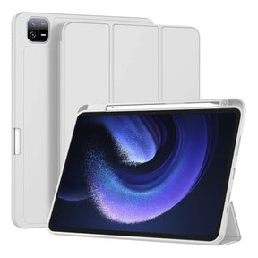 Husa de protectie tableta Techsuit Flex Trifold (with Pencil Holder) compatibil cu Xiaomi Pad 6 / Pad 6 Pro, Gri