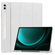 Husa de protectie tableta Techsuit Flex Trifold (with Pencil Holder) compatibil cu Samsung Galaxy Tab S9 Plus / S10 Plus / S9 FE Plus, Gri