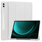 Husa de protectie tableta Techsuit Flex Trifold (with Pencil Holder) compatibil cu Samsung Galaxy Tab S9 Plus / S10 Plus / S9 FE Plus, Gri