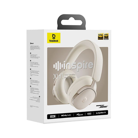 Casti Baseus Inspire XH1 (A00085701233-00), Bluetooth 6.1 LDAC, Alb