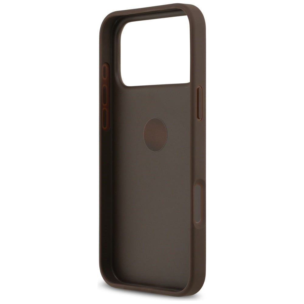 Husa de protectie Guess Hardcase 4G Ring Stand (GUHCP17X4GMRBR) compatibil cu iPhone 17 Pro Max, Maro