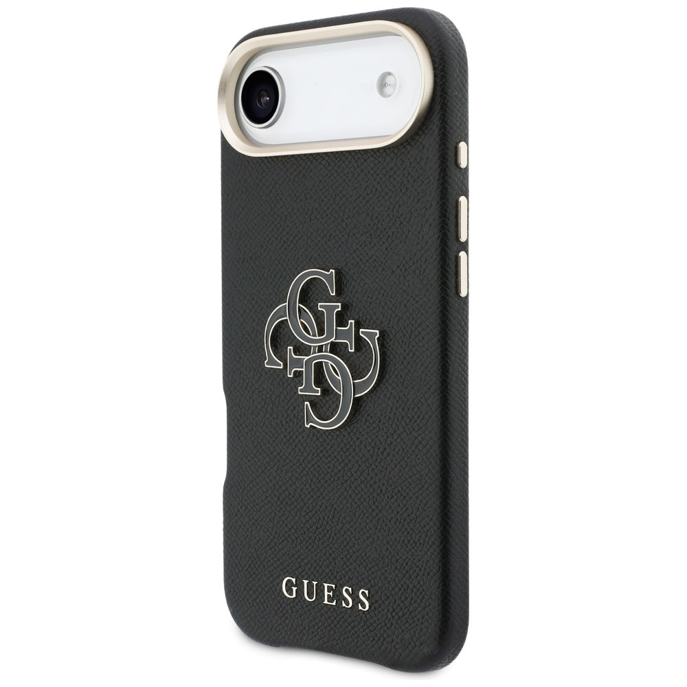 Husa de protectie Guess Hardcase Resin Logo (GUHCP17M5PS4RGGK) compatibil cu iPhone 17 Air, Negru